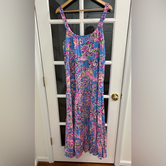 LILLY PULITZER Loro Maxi Dress - size XL -  NWT - Multi  Mermaid Grotto print - Picture 7 of 8